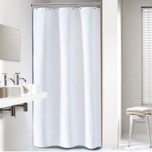 Stall Fabric Shower Curtain Waffle Weave 36 Inches Small Half Size Heavy Duty